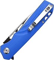 Vista 4 de Sitivien ST141 - Cuchillo plegable, hoja de acero D2 G10, cuchillo de bolsillo EDC para supervivencia, senderismo, campamento, pesca (azul)