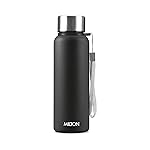 MILTON Brim 750 Stainless Steel Water Bottle 690 ml, Single Walled, ISI Certified I Leak Proof Lid, Rust Proof I For School, Office, Gym I Black