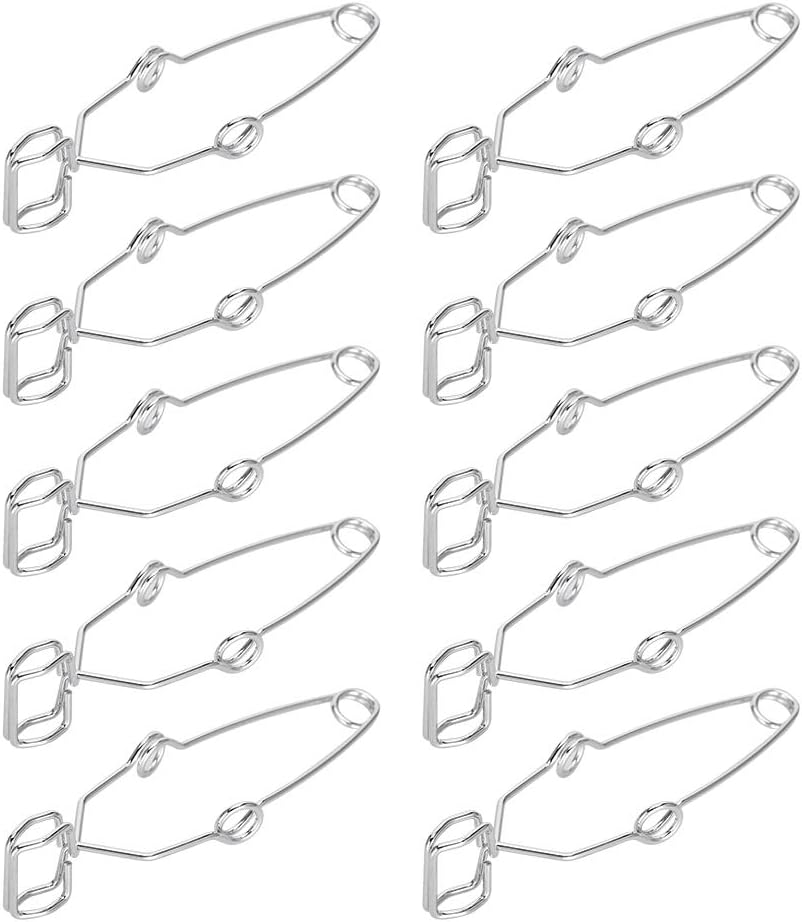 Test Tube Clamp, 10pcs Large Laboratory Test Tube Holder Clamp with Steel, for Physics Chemistry Biology Experiments