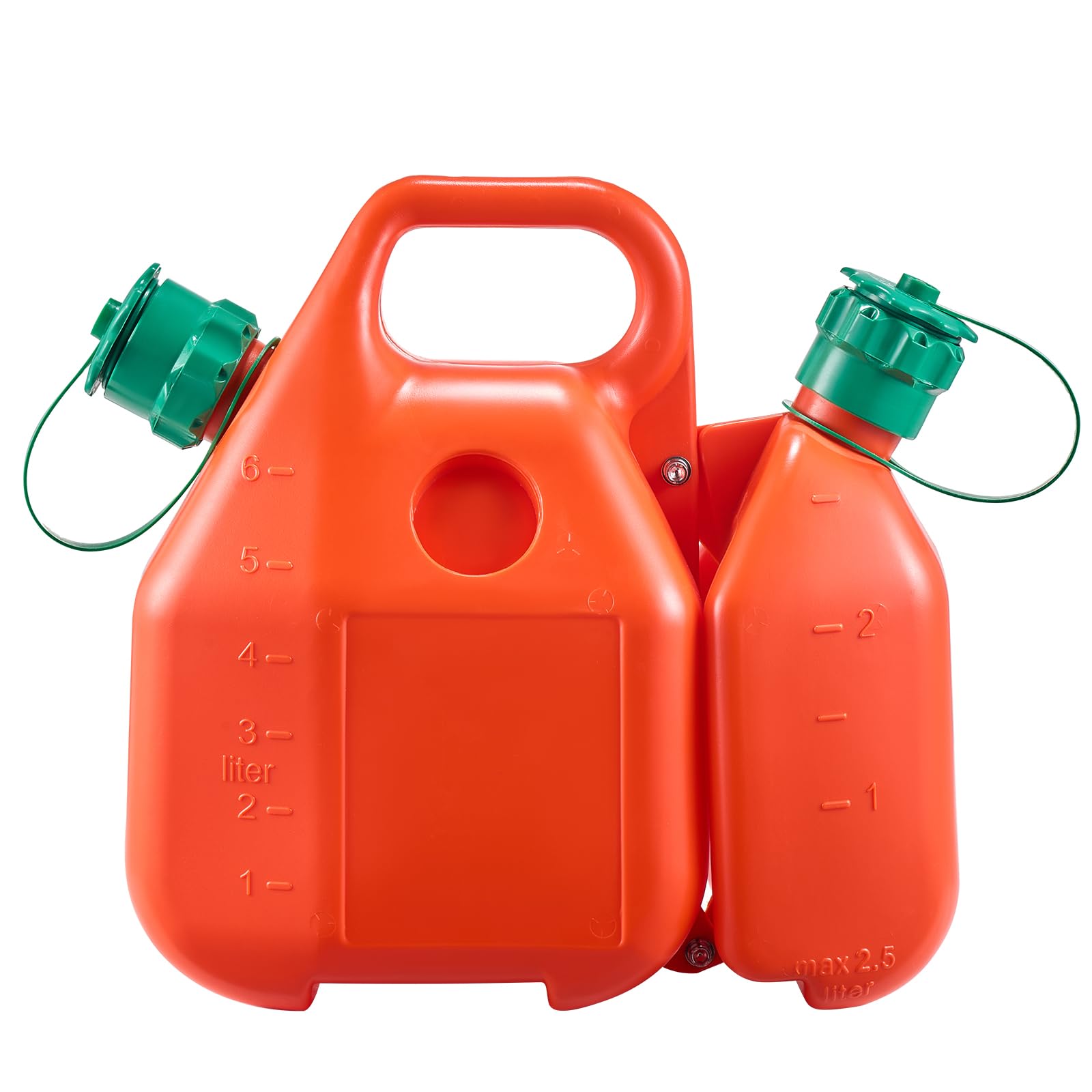 VEVOR Kraftstoffkanister, 6 L Kraftstofftank mit Ausguss & 1,9 L zusätzlichem Ölbehälter, max. Durchflussrate 5,5 L/min, Flüssigkeitsbehälter für die meisten Autos, Motorräder, ATVs & UTVs
