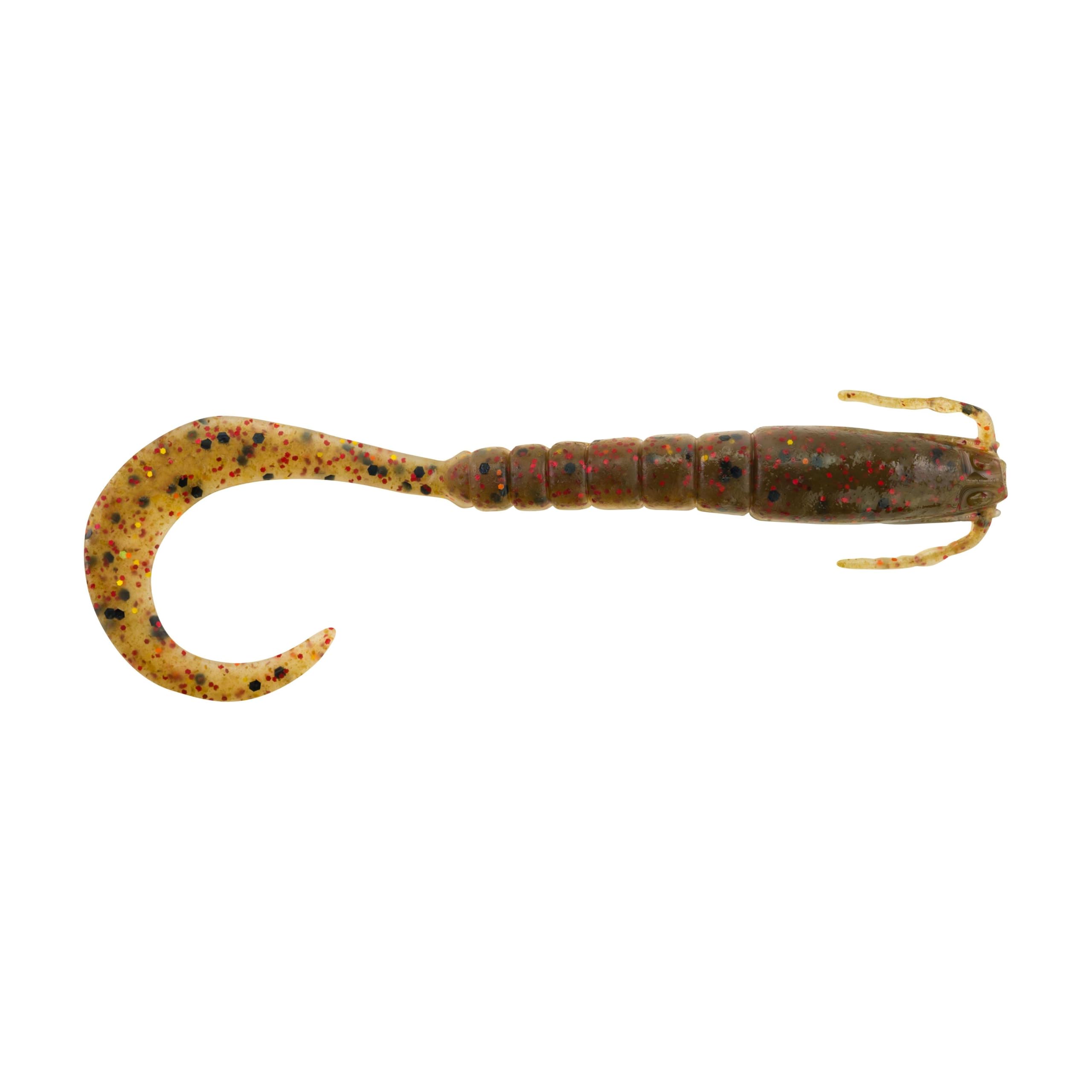 Berkley Gulp!® Saltwater Jigging Shrimp; Soft Plastic Fishing Lure for Saltwater Predators; Curly Tail Action, Jigging & Bottom Fishing; Infused with Gulp! Scent;, 7.5cm, Swamp Gas