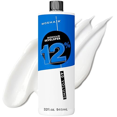 Moehair Crema reveladora de 40 volúmenes 12% de peróxido de hidrógeno, desarrollador profesional para teñir el cabello, blanqueador para tintes más