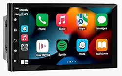 MULTIMÍDIA, MP5 2 DIN TELA IPS DE VIDRO 7" FULL TOUCH, FM, USB, SD CARD, AUXILIAR, BLUETOOTH, ESPELHA ANDROID E IOS, CARPLAY E ANDROID AUTO CONECITIVADE COM FIO
