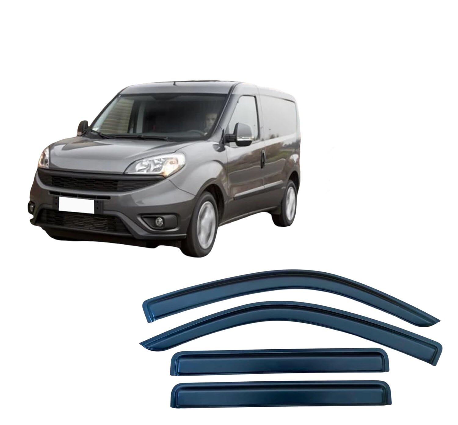 Garde Pluie Fiat Doblo Cargo 09-21 : Deflecteurs Maintien Air Frais