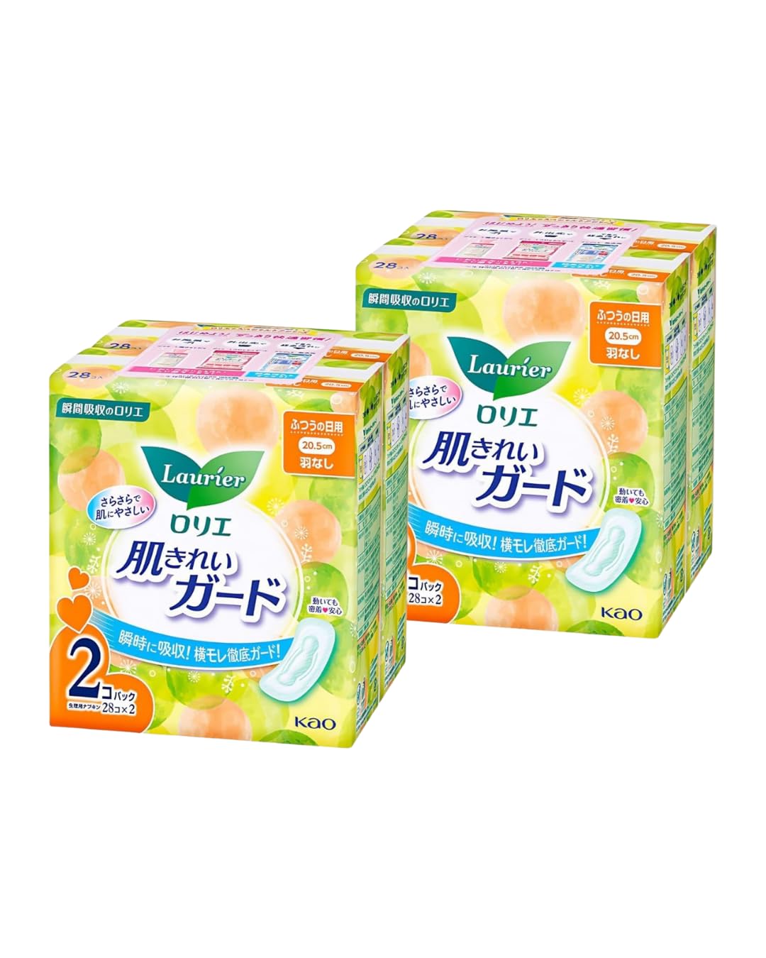 Amazon | ロリエ 肌きれいガード ふつうの日用 羽なし 28枚×2個パック