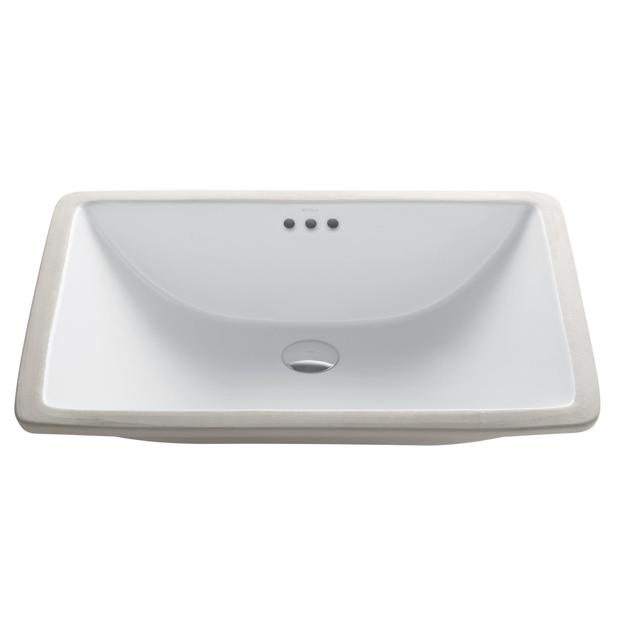 KCU-251 Elavo Bathroom Undermount Sink, 23 Inch, White