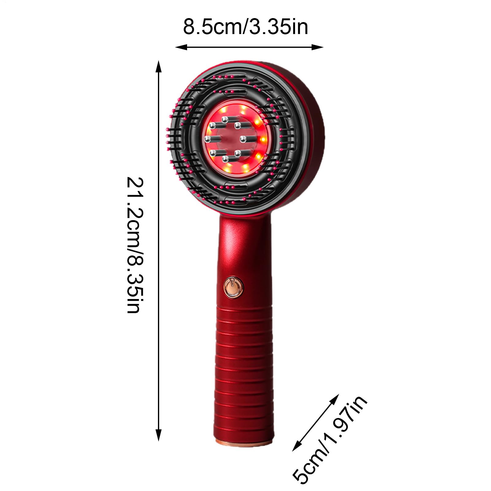 Massaggiatore per cuoio capelluto con luce rossa 2 in 1 Pettine