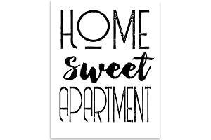 Home Sweet Apartment: Black and White Decor for Home, Office, Housewarming, New Home Gift