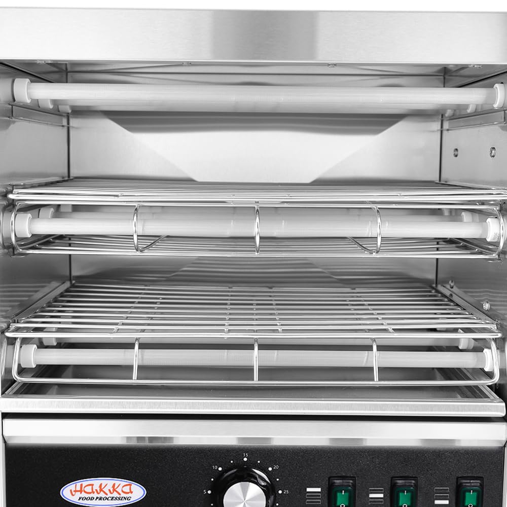 Hakka Gril Salamandre Professionnel, Appareil éLectrique de 3150 W pour Faire Fondre le Fromage, Avec Tiroir Ramasse-Miettes Amovible, IdéAl pour Les Pizzas, Les Steaks et Les Sandwichs - 3 éLéMents C
