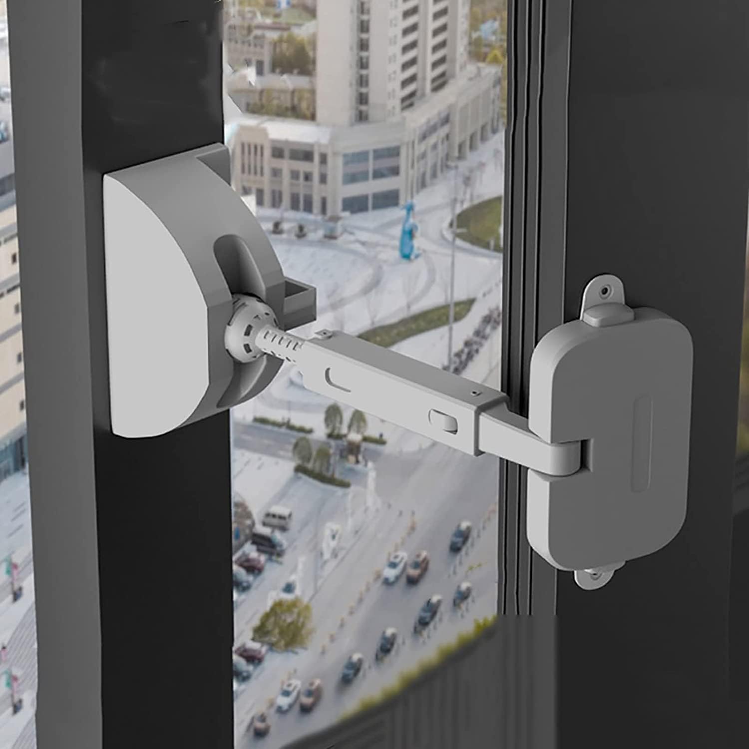 FGJsfhrDTU Window Locks Window Safety, Guard Door Restrictor Child Window Safety Security Chain Lock, Limiterlor : Wit, Size 1p(Grijs)