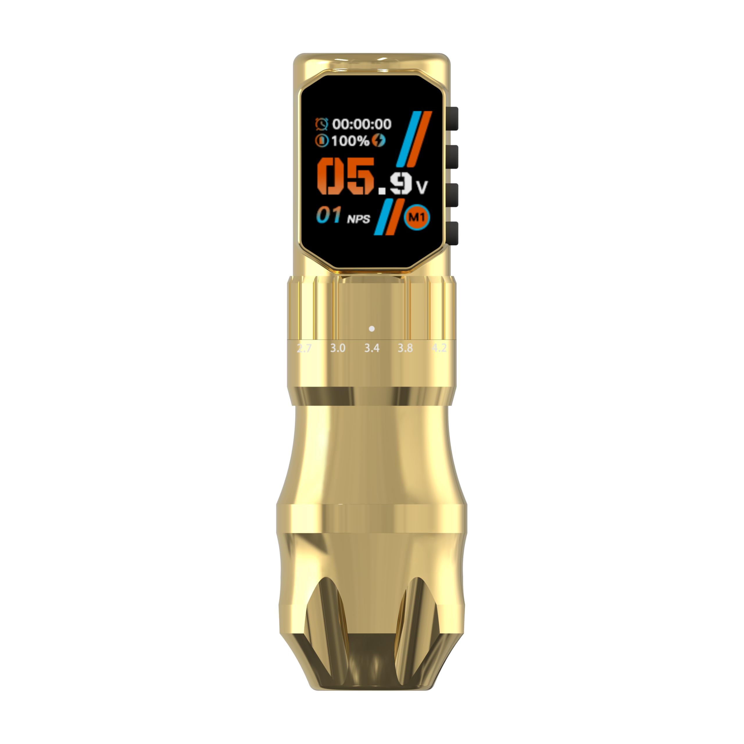 Nova Wireless Tattoo Pen Machine, Adjustable Stroke Length, Gold, with Digital Display-image-46