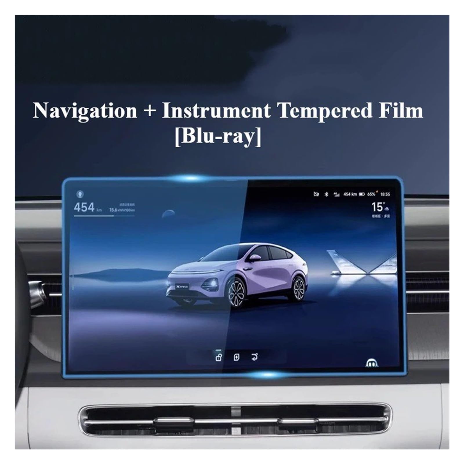 Film Protecteur d'écran pour système de Navigation de Voiture Xpeng G6 23-24 en Verre trempé Anti-Rayures pour écran LCD GPS/Radio de Voiture (G6 mètre 1-1)