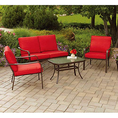 Mainstays Stanton Cushioned 4-Piece Patio...