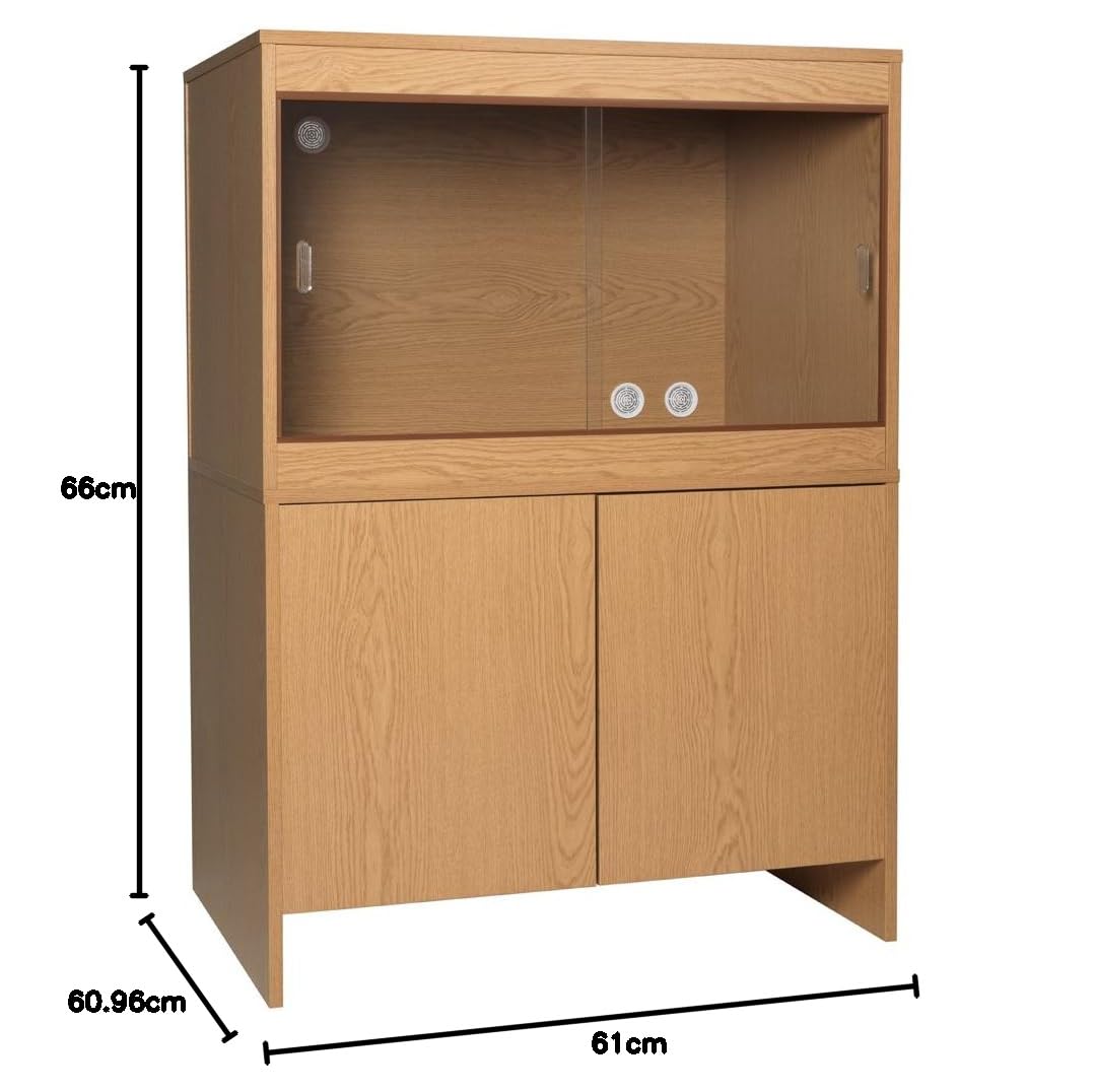 HabiStat - Oak Cabinet - L91 x D61 x H66cm (36 x 24 x 26") - Simple Set Up - Vivarium Accessories - Safely Store Reptile Essentials - Durable Design - Suitable For Vivariums — view 2