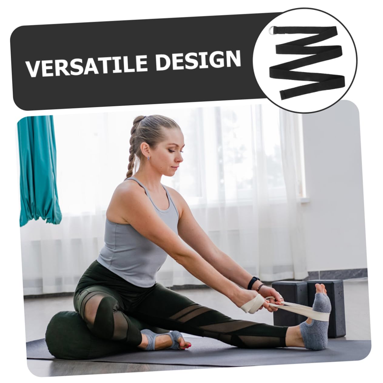 WOONEKY 10stücke Verstellbare Yoga-gurte Strapazierfähige Nicht Elastische Übungsbänder Für Effektives Stretching Und Pilates Zubehör Für Yoga-enthusiasten