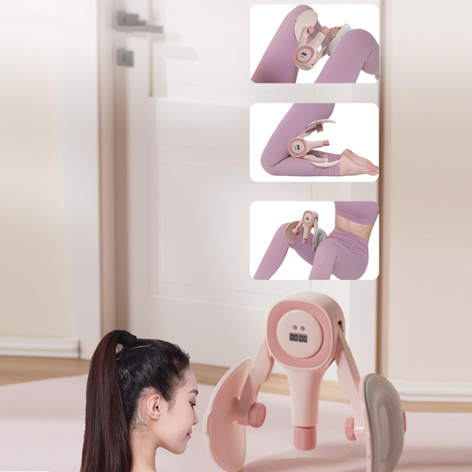 Entrenador de Suelo Pélvico | Pantalla Inteligente con Contador para Equipo de Fitness - Máquina Para Músculos Pélvicos Y De Piernas | Para Fortalecer Y Moldear Caderas En Mujeres, Hombres Y Postparto