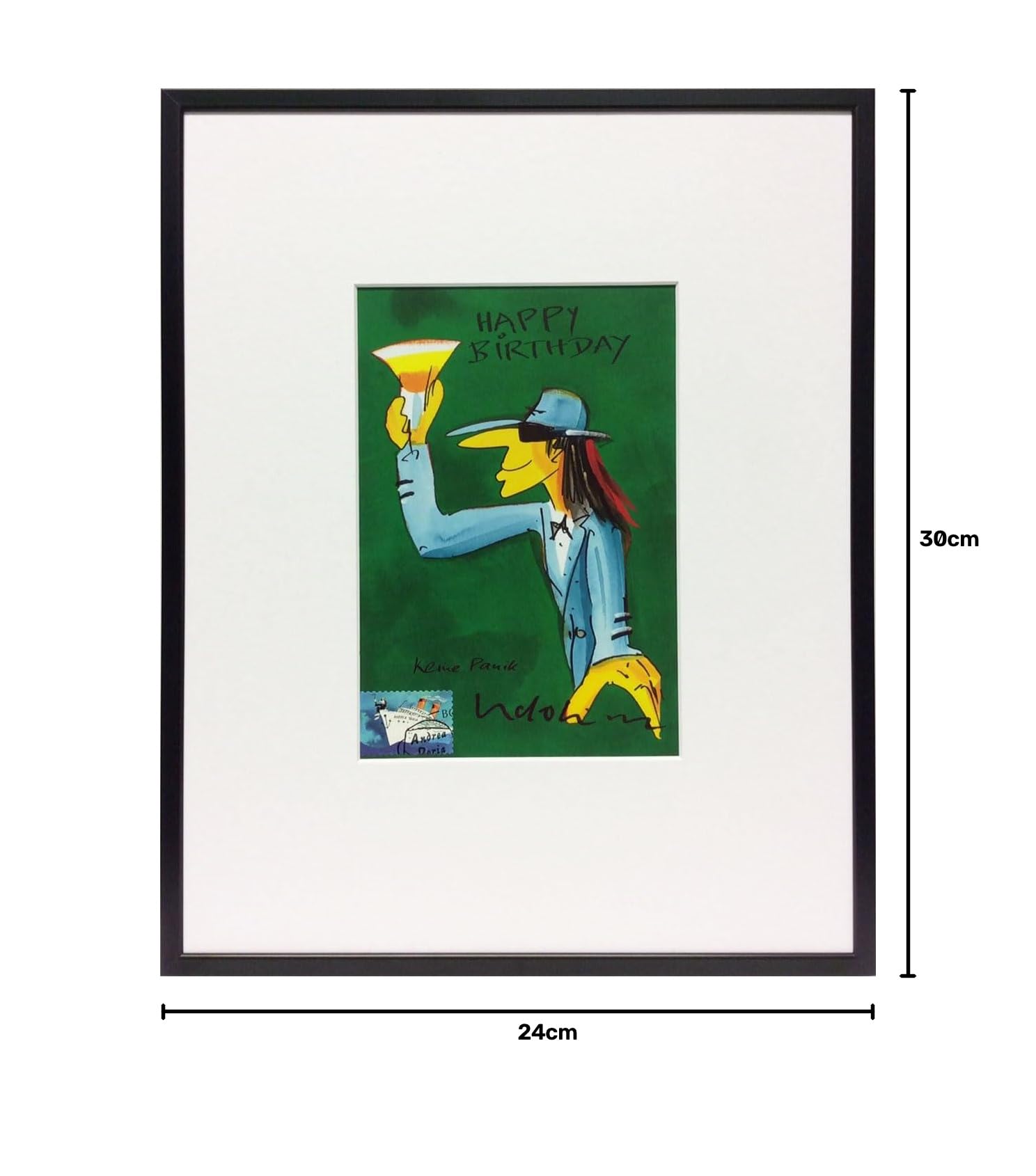 Kunstverlag Christoph Falk Happy Birthday (grün) im Alurahmen - Udo Lindenberg Bild - 2026