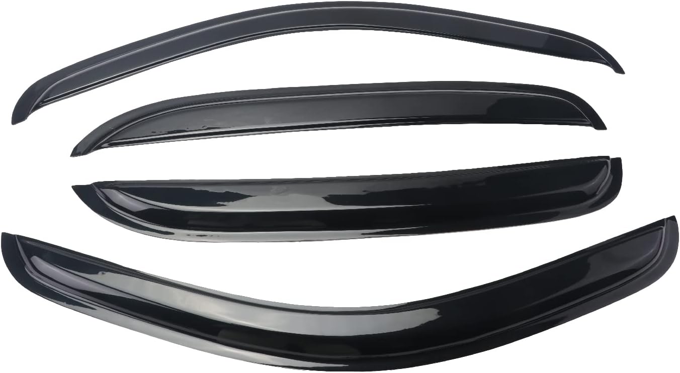 94040 Outside Mount 4pcs Side Window Visor Window Deflectors Sun/Rain Guard Fit 2007-2013 Chevy Silverado/GMC Sierra Extended Cab