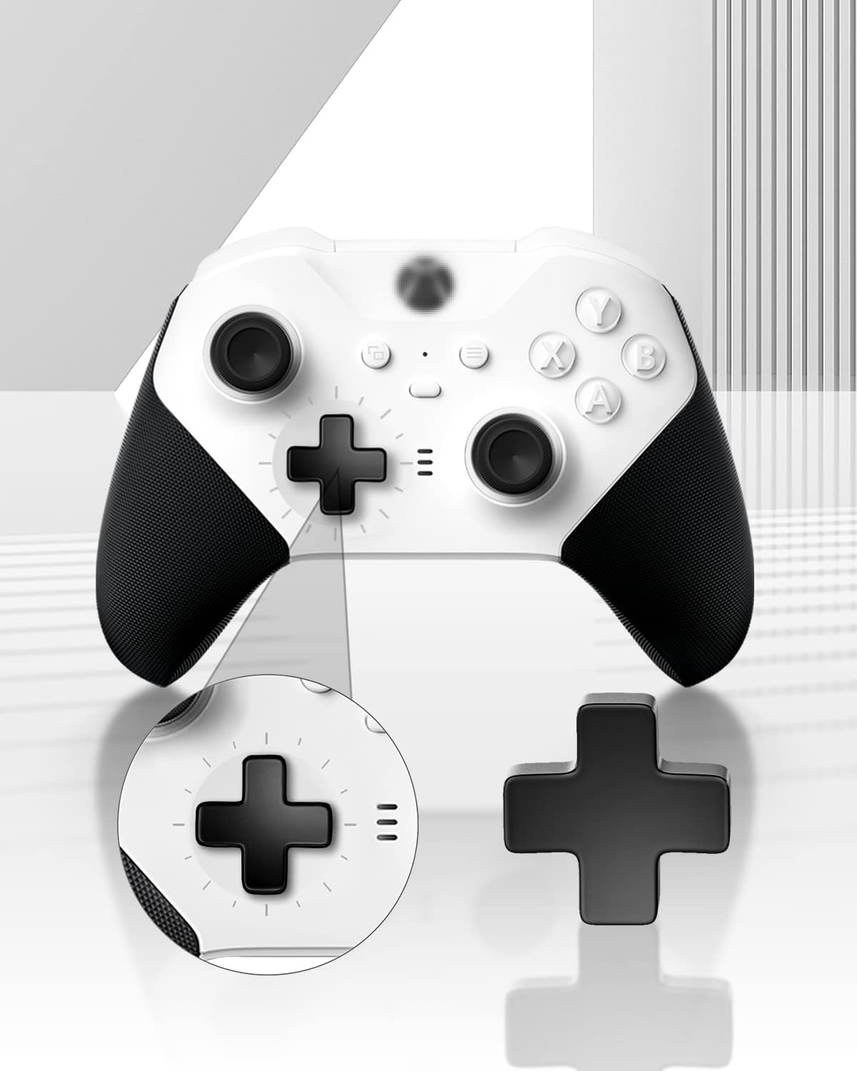 Metal Thumbsticks for Xbox One Elite Controller Series 2, AOLION Xbox Elite Controller Series 2 Accessories, Thumbsticks Replacement with 4 Swap Joysticks, 4 Paddles, 1 D-Pads