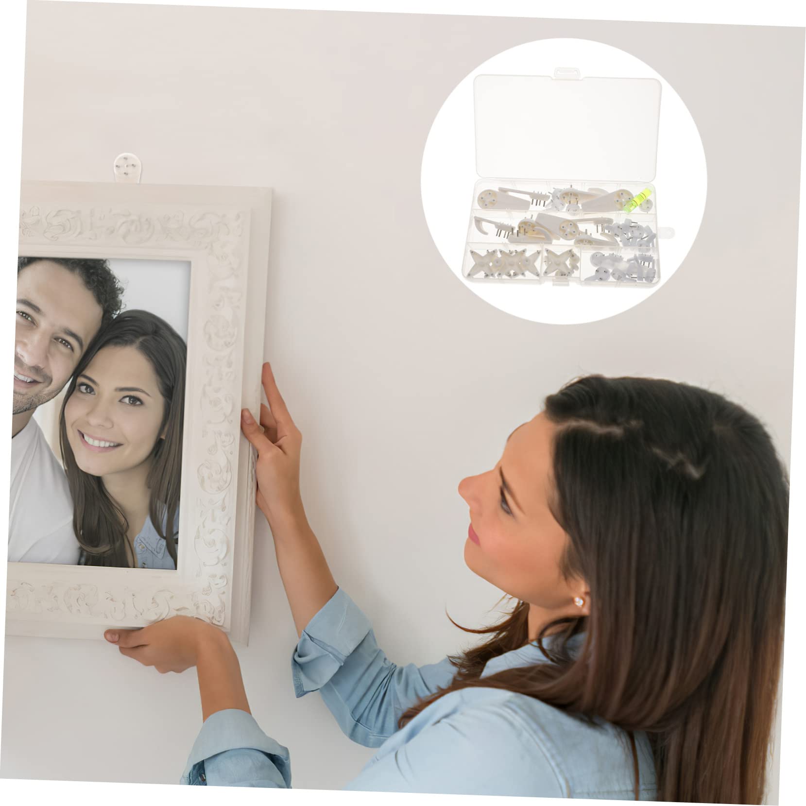 OSALADI 117piezas Ganchos Para Colgar Cuadros Sin Rastro Kit De Colgadores De Pared Para Decorar Adecuado Para Paredes De Ladrillo y Concreto