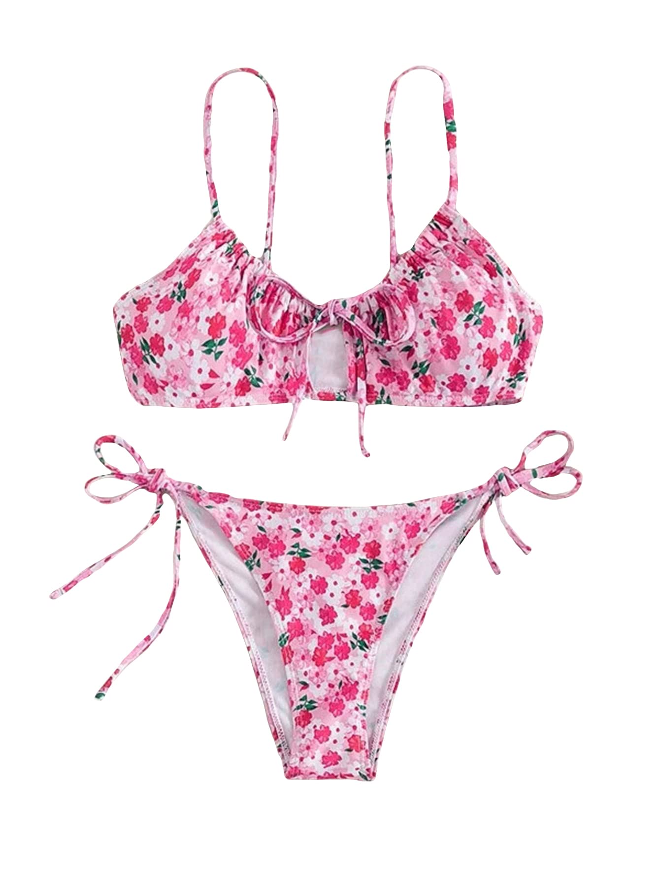 Bikini Floral Bohème Découpé : Maillot Idéal pour Vos Journées Plage - 6