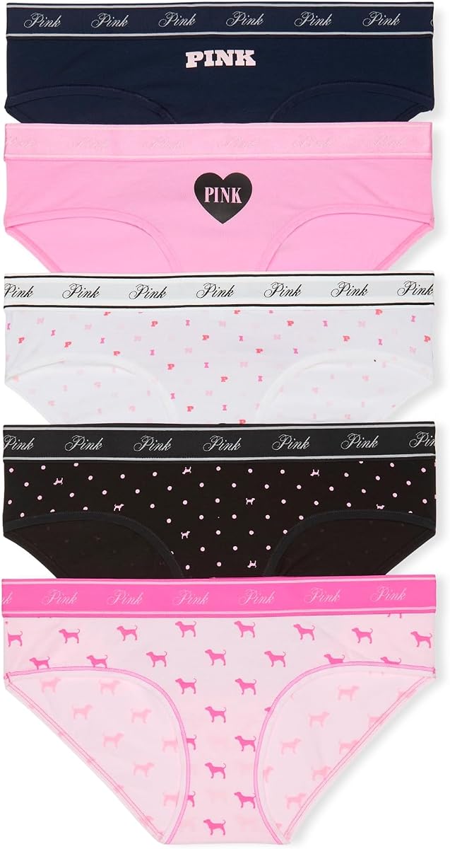 PINK Women's Cotton Logo Hipter Underwear, Panties for Women (XS-XL)