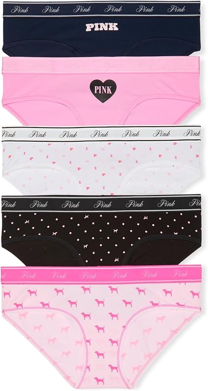 PINK Women's Cotton Logo Hipter Underwear, Panties for Women (XS-XL)
