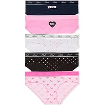 Victorias Secret PINK Womens Cotton Logo Hipter Underwear, Panties for Women XS-XL