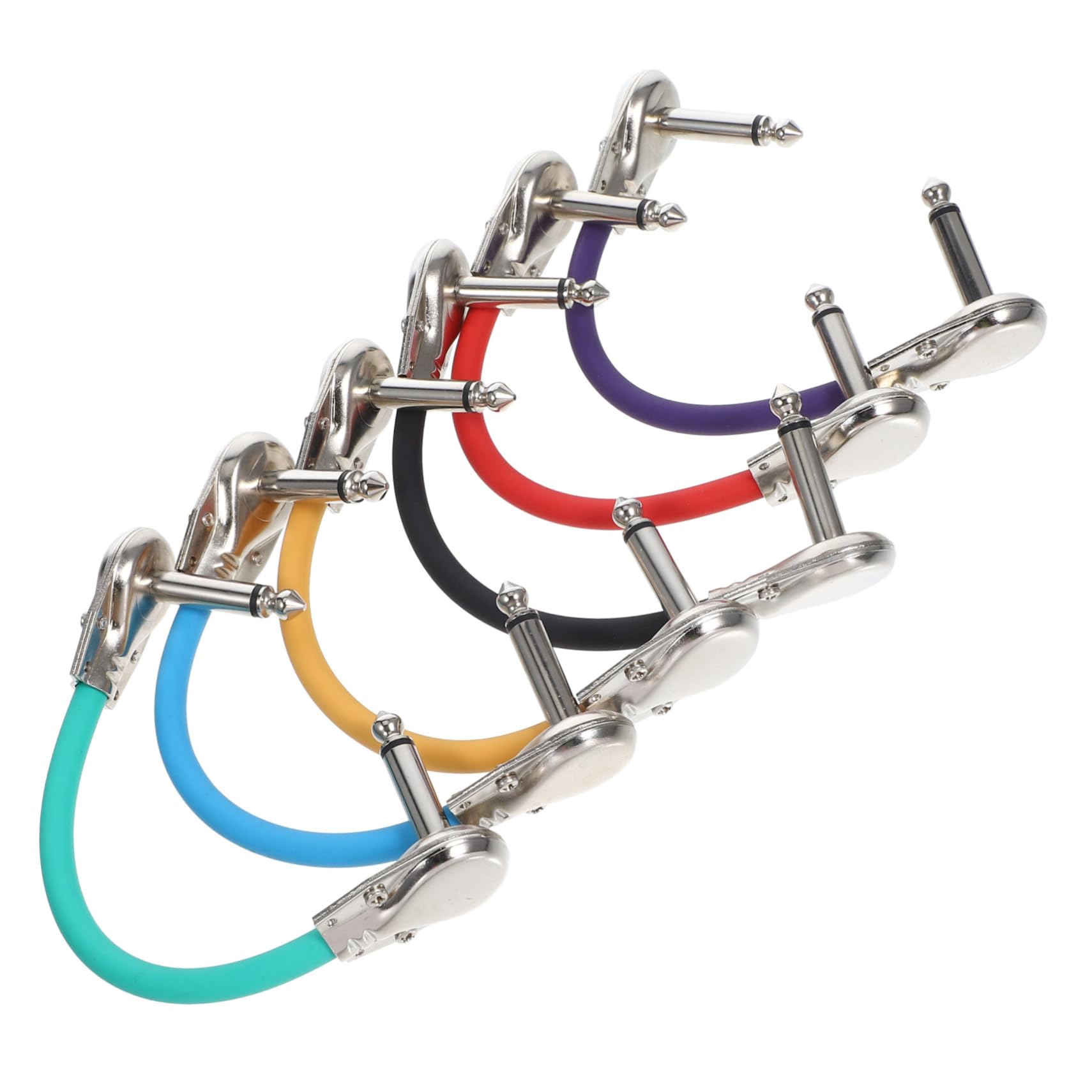 Milisten 6pezzi Cavi Patch Per Pedali Chitarra Da Cavi Per Effetti Chitarra Per Collegamenti Pedali in Pu e Rame Per Linea Effetti