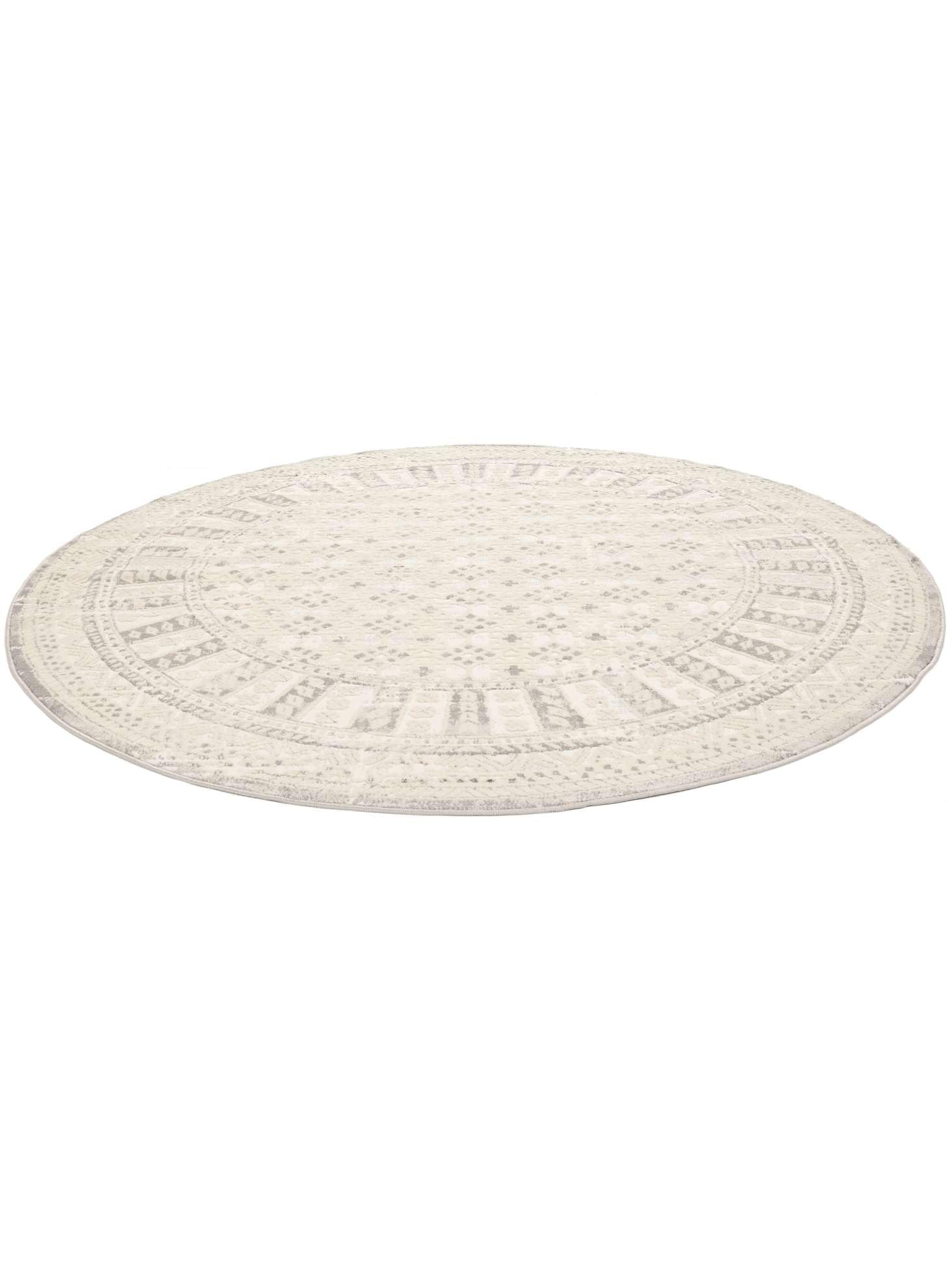 RugVista Venus Tapis, Ø 200 cm, Beige/Greige