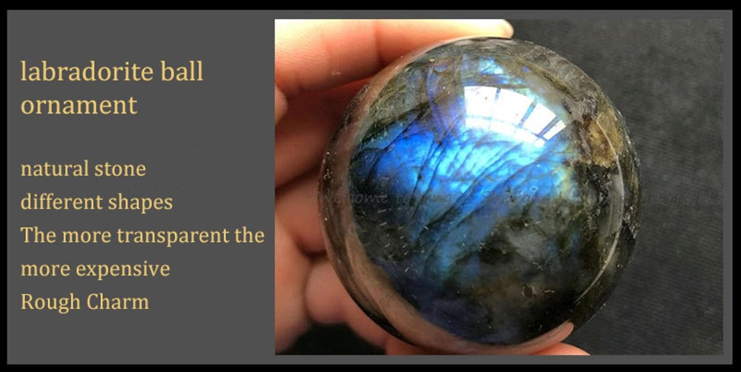 Crystal Gemstone Ball Figures with Stand, Fortune Telling for Feng Shui, Scrying and Decoration, ball-5cm