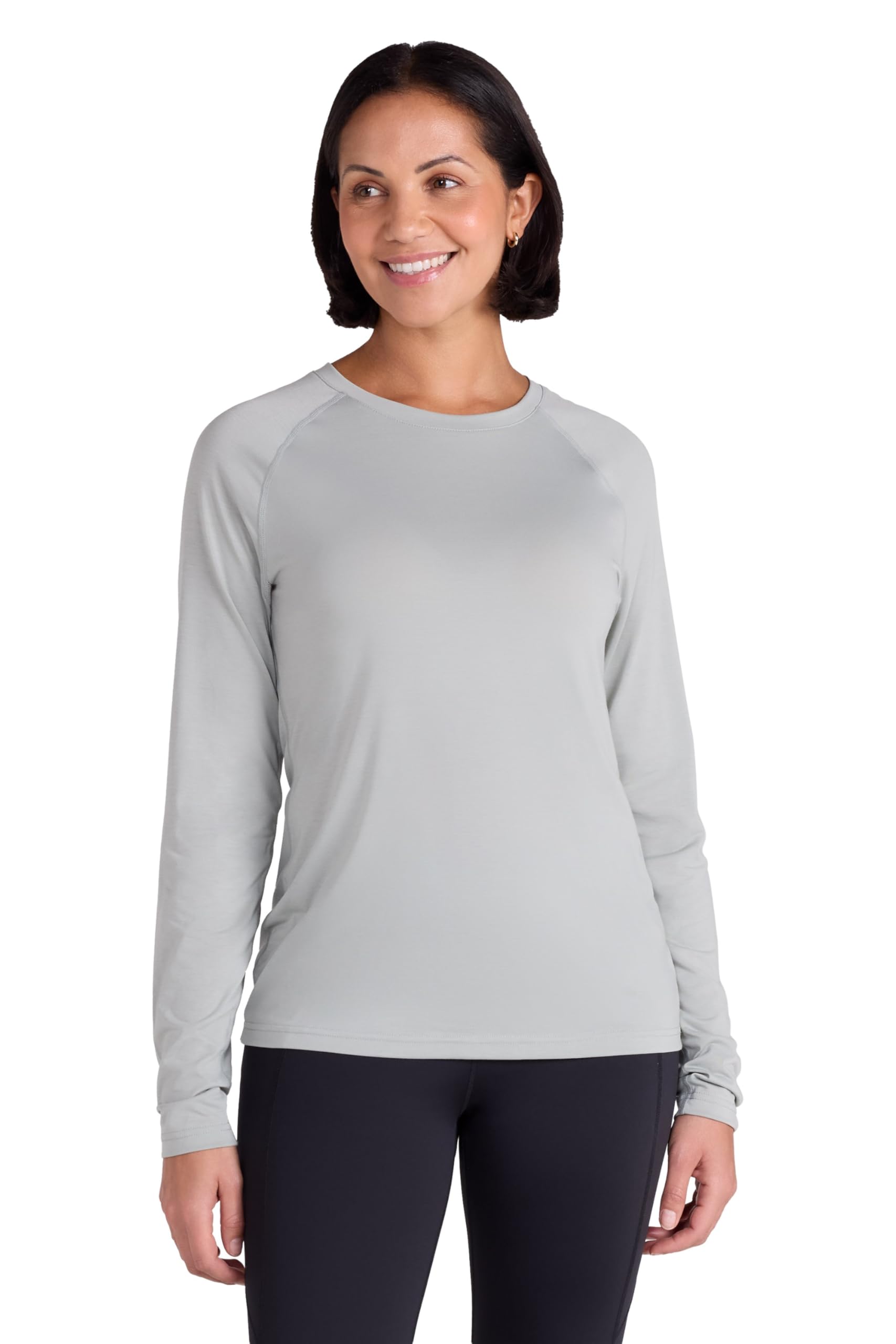 Mountain Warehouse Women's Light Khaki Isocool Dynamic Top - Comfortable Tshirt, Long Sleeve Top, Lightweight, Fast Dry, Breathable - For Spring Summer & Travelling 16
