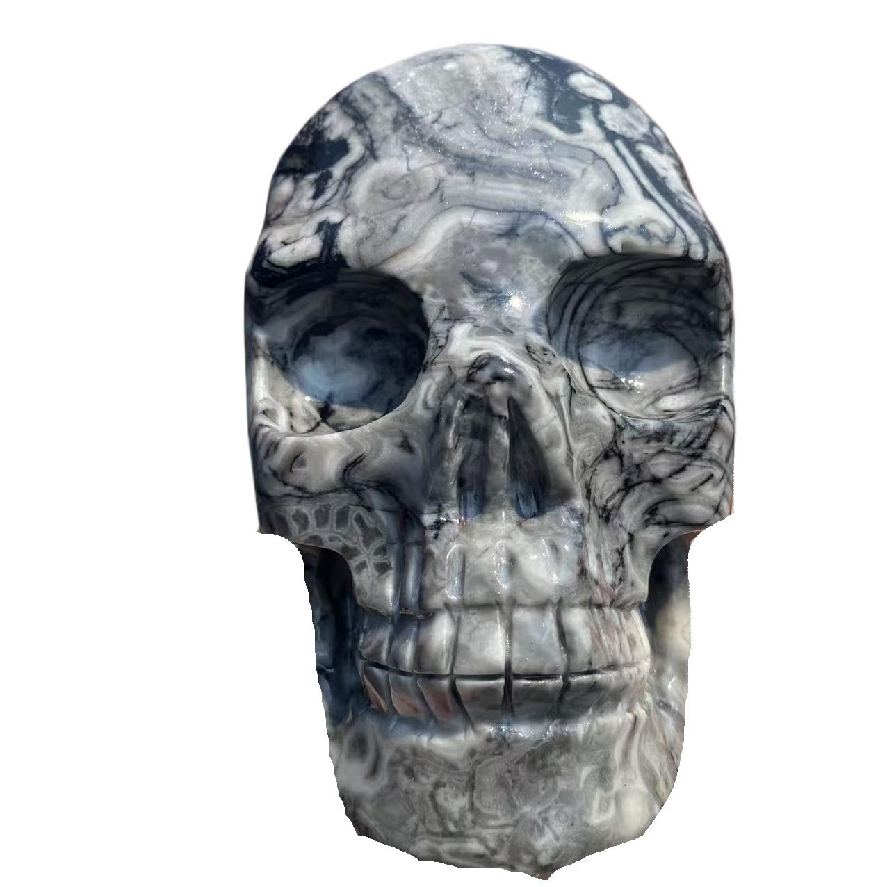 YLQUXEUV 1pc 2-3kg Spiral Stone Crystal Skull Gem Spiritual Hand-Carved