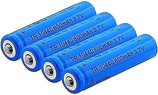 3 7v 600mah 10440 Lithium Li Ion Batteries Rechargeable Batteries for Torch Led Light Flashlight Remote Control-4pcs