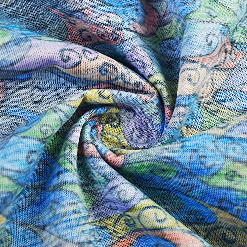 Obacle Seamless Bandana For Rave Face Mask Dust Wind Sun Protection Neck Gaiter Tube Mask Headwear Bandana For Women Men Festival Party Motorcycle Riding Fishing Outdoor (Wave Multi-Color) #TOP5