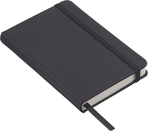 Miniatura 8 de Cuaderno clásico de cuero, tapa dura, cierre elástico, páginas con rayas estrechas, colección Inspire