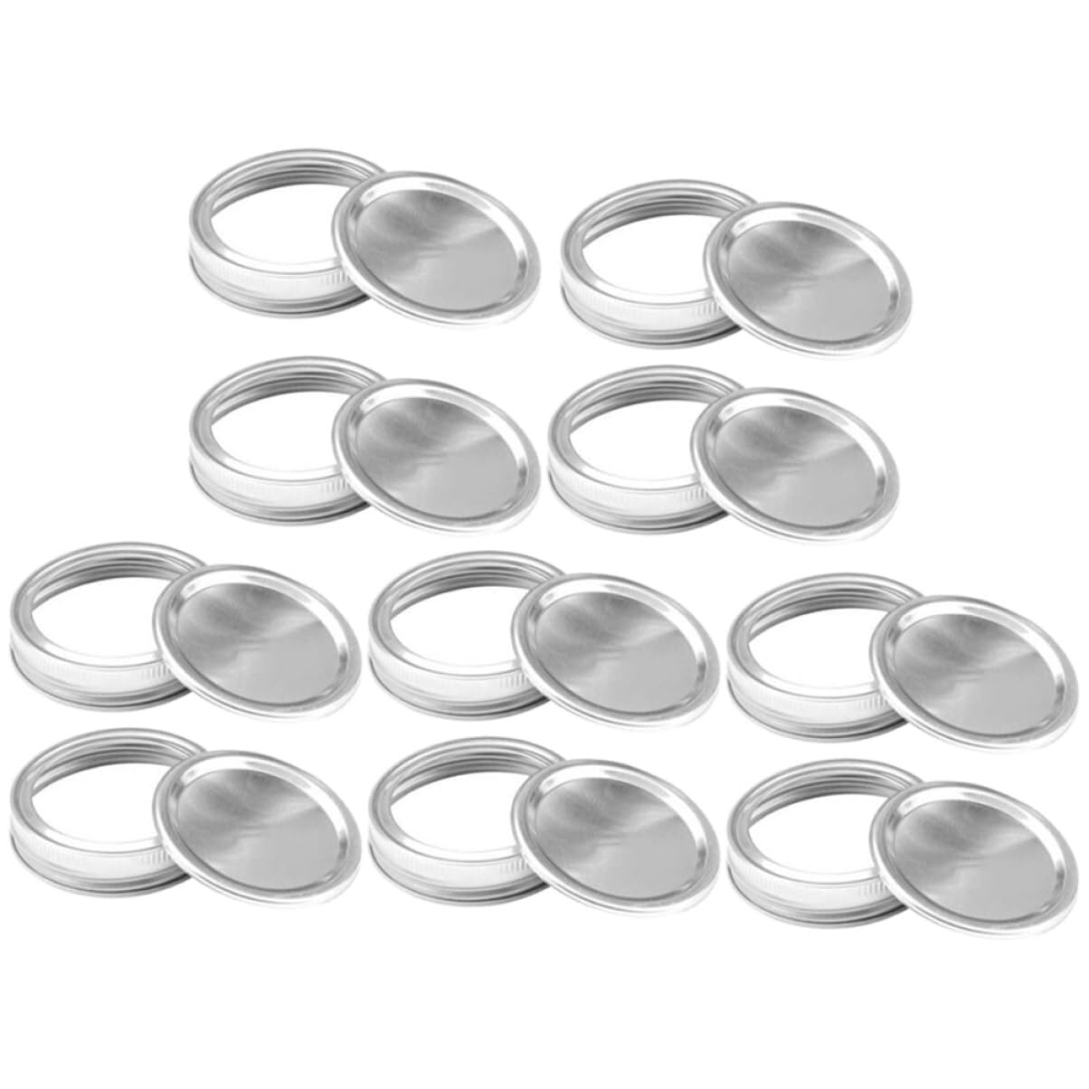 10pcs Jar Lids Wide Mouth Jars Jar Lids for Replacement Jar Drinking Lids Leakproof Jar Covers Lids Cover Sealing Jar Covers Sturdy Jar Covers Tinplate Silver Mechanical Repair