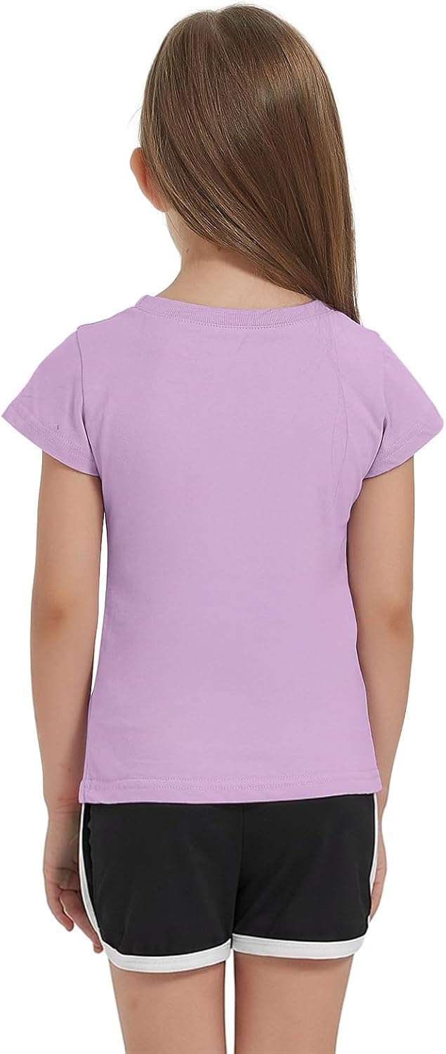 Cotton Girls Shirts Kids Short Sleeve