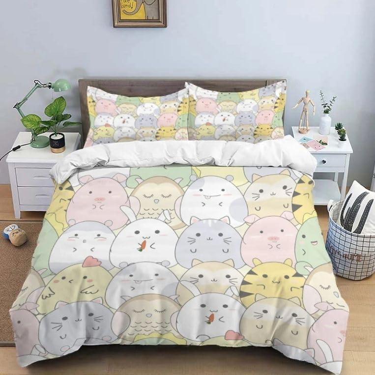 Housse de couette 140x200 pour chambre d'enfant design animal
