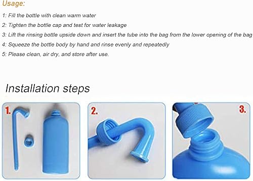 Miniatura 5 de Herramienta de limpieza de bolsas de colostomía, botella de limpieza para bolsa de colostomía, botellas de lavado de plástico, suministros de