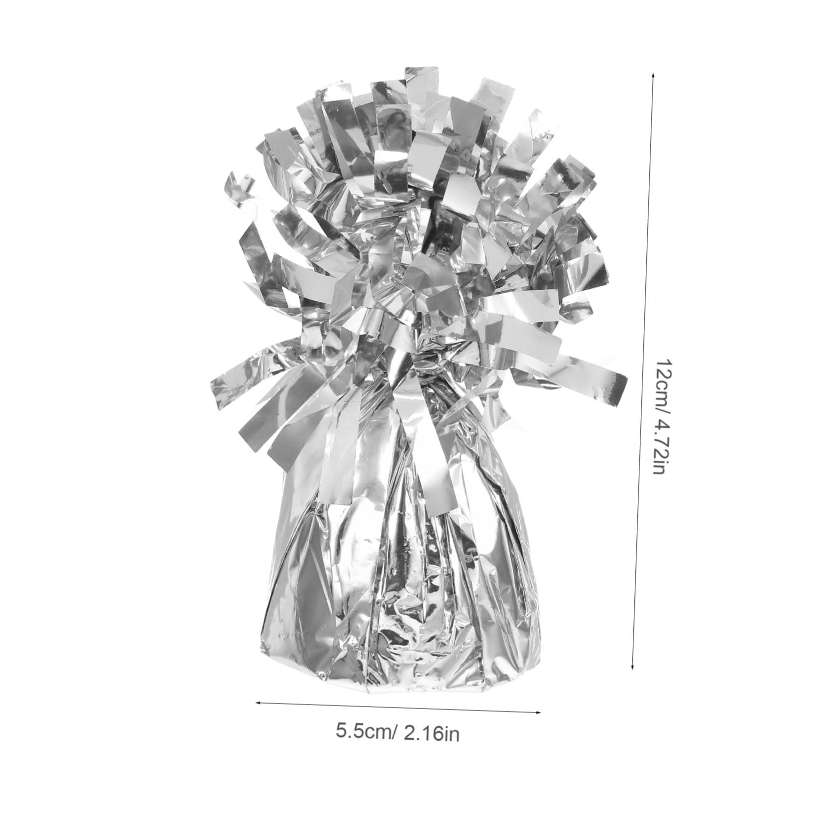 6 Stück Ballongewichte in Silber für Hochzeiten und Partys | Pvc mit Zement, Leicht zu Verwenden, Dekorativer Akzent für Themenfeiern und Geburtstage