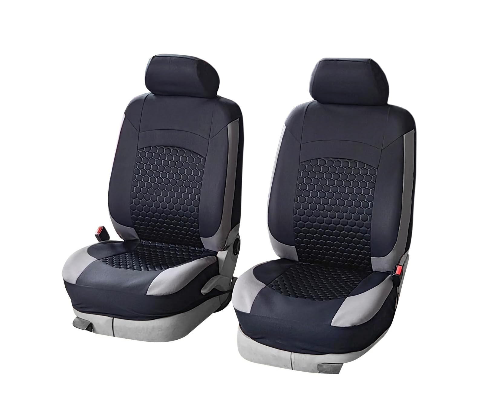Set Coprisedili Auto Anteriori 2 Pezzi per FIAT 500 dal 2007 - Fianchi elasticizzati, Tessuto Antiscivolo Trapuntato in Poliestere, Lavabile, Alta Qualità - OFFICINE MILANO
