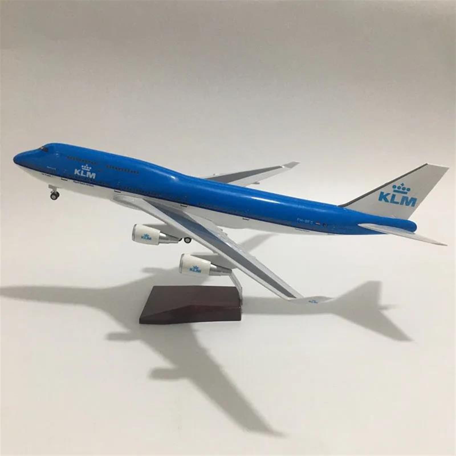 Escala 1 160 para Modelo De Avión KLM Boeing B747, Modelo De Avión De Resina Fundido A Presión KLM Royal Dutch con Luces(No Light)