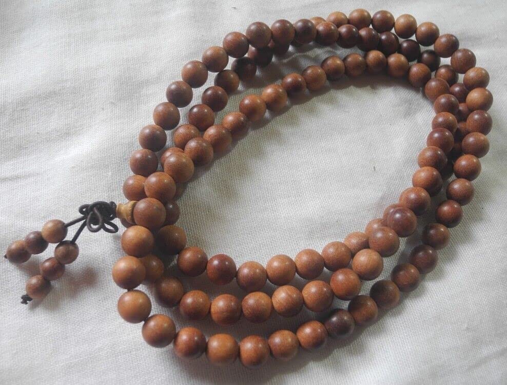 Vietnamese Sandalwood Agarwood Necklace prayer beads 35g 8mm Agarholz 沉香 香木 白檀