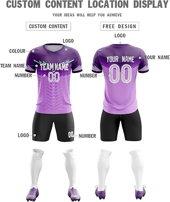 Custom Soccer Jersey for Men Women Kids Personalized Name Number Sports Shirts and Shorts Add Logo