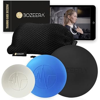 Lacrosse Massage Ball Set Trigger Point Massage Balls 6 cm 5 cm and 3 cm Free Video Instruction Booklet and Bag