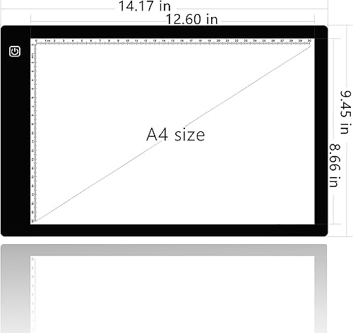 Miniatura 4 de Caja de luz LED A4 ultradelgada portátil con atenuación de brillo, luz de trazado de arte LED para artistas, dibujo, bocetos, animación, estampado y