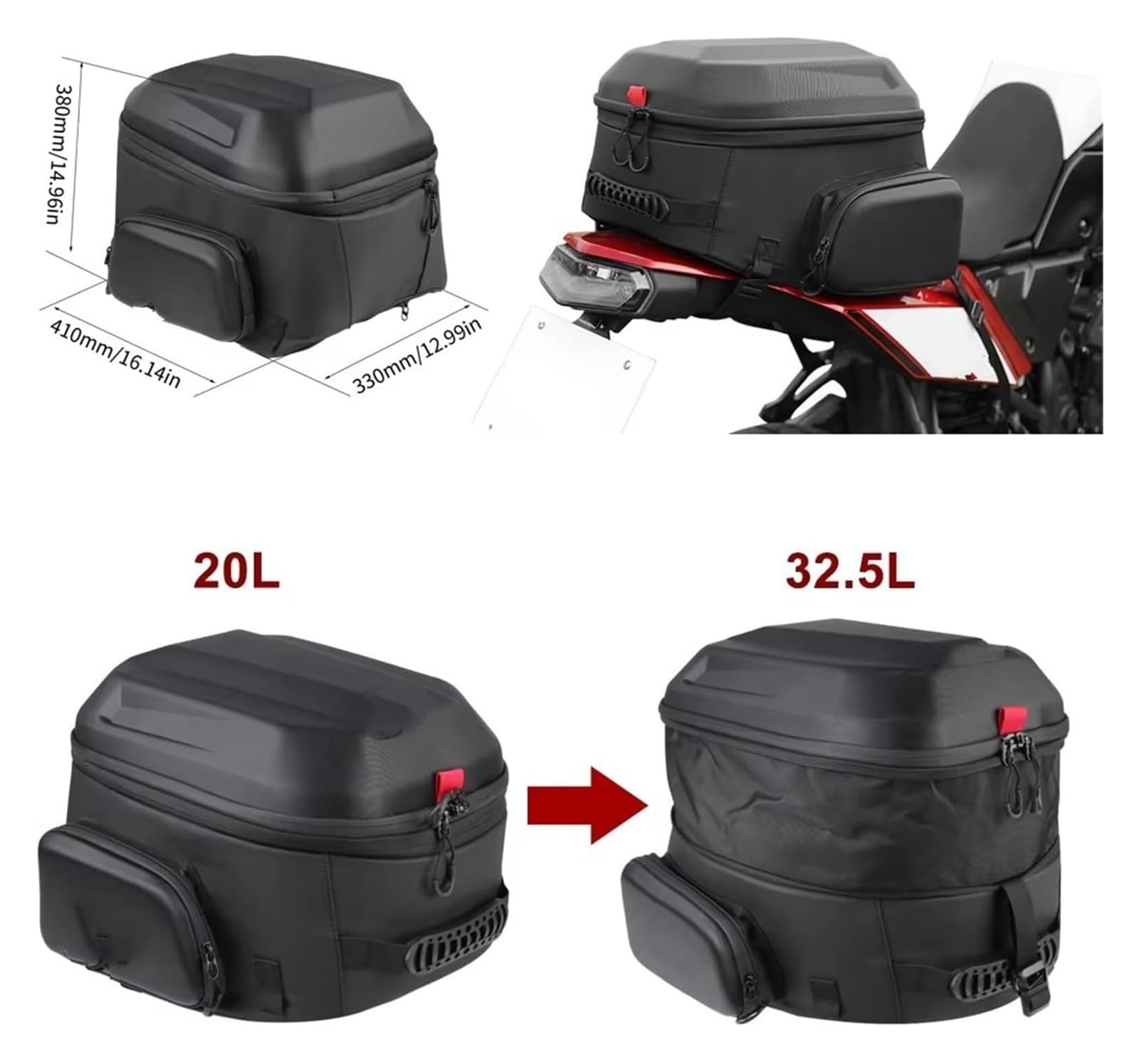 Moto Paraurti Borsa per CBR650R per CB650R 2025 per CB1000R Borsa da Sella Impermeabile per Sedile Posteriore di Grande capacità