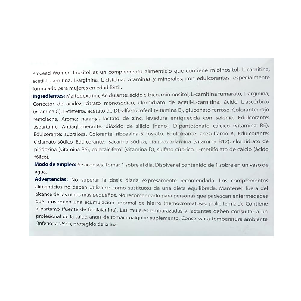 PROXEED Inositol Women 30 sobres Complemento Alimenticio