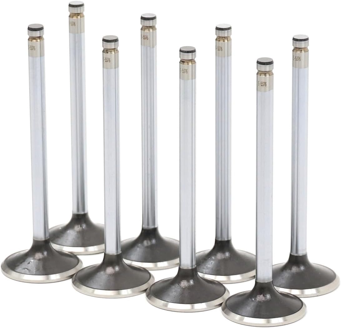 Michigan Motorsports Stock Replacement 1.590" Exhaust Valves | Set of 8 | Fits LS3 L99 L76 L77 L92 LY6 L94 L9H L96 Rectangle Port Heads 821 823 5364